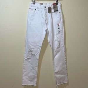 NWT - Levi's White Women’s Straight Leg Jeans